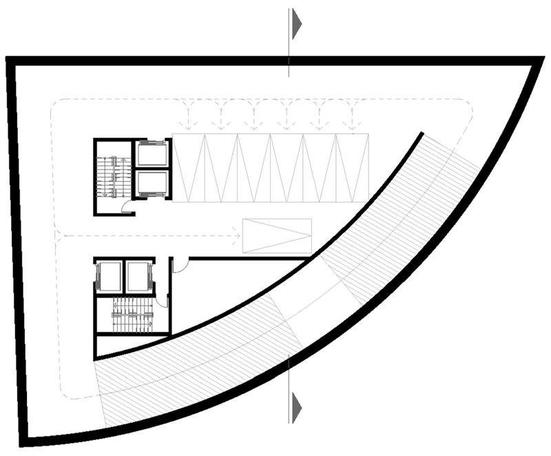 2nd Basement Floor Plan (Parking) of Baris mixed-use Tower