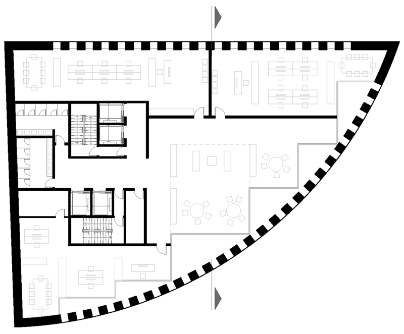 4th Floor Plan (Office) of Baris mixed-use Tower