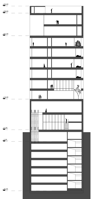 Section of Baris mixed-use Tower