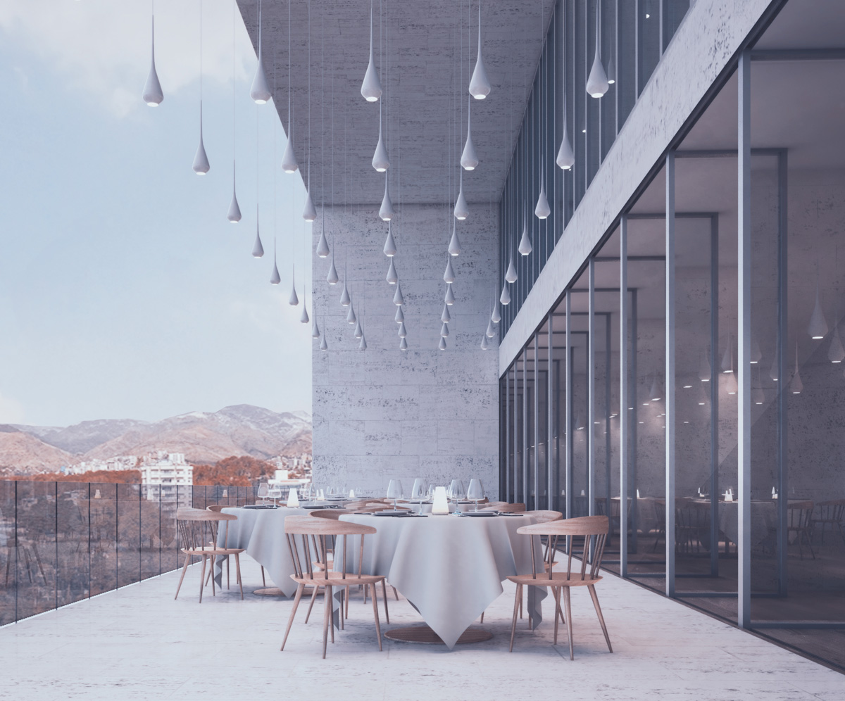 Interior Render 3 of Baris mixed-use Tower (Restaurant Floor)