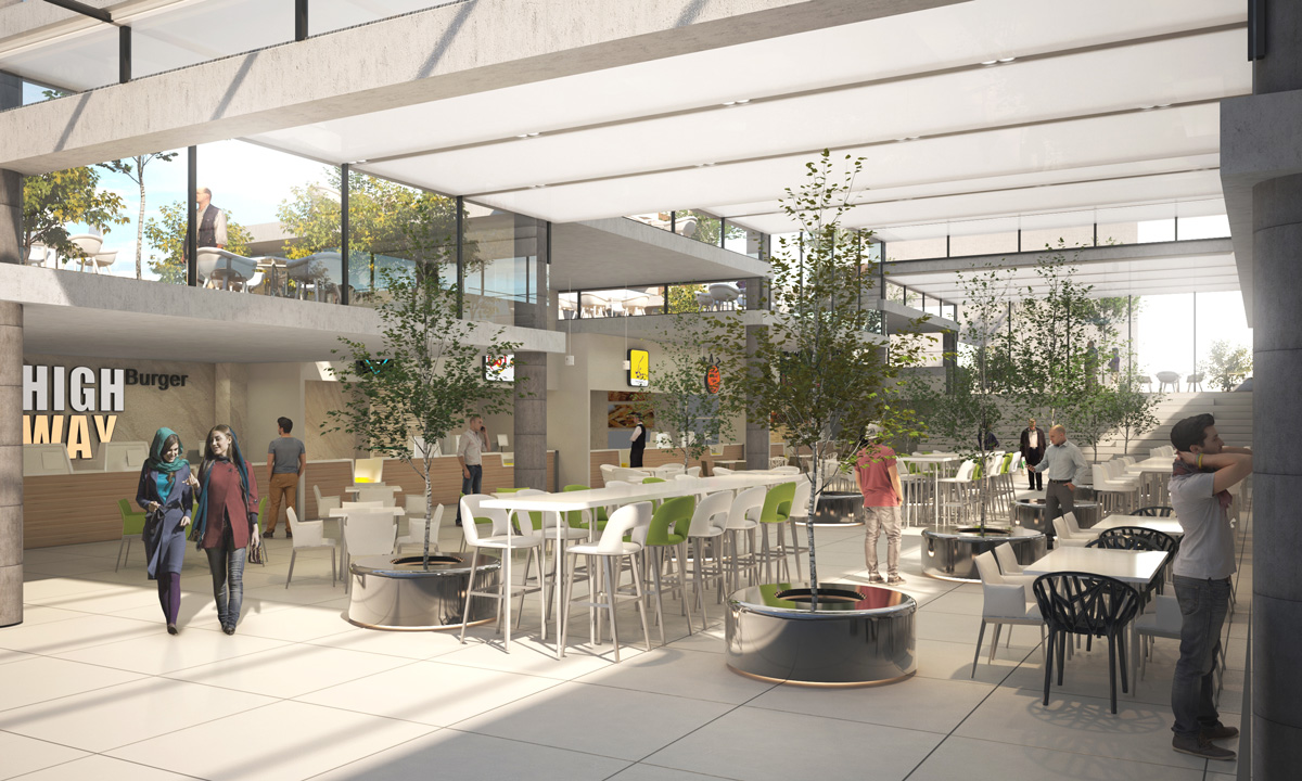 Interior Render of Didar Foodcourt