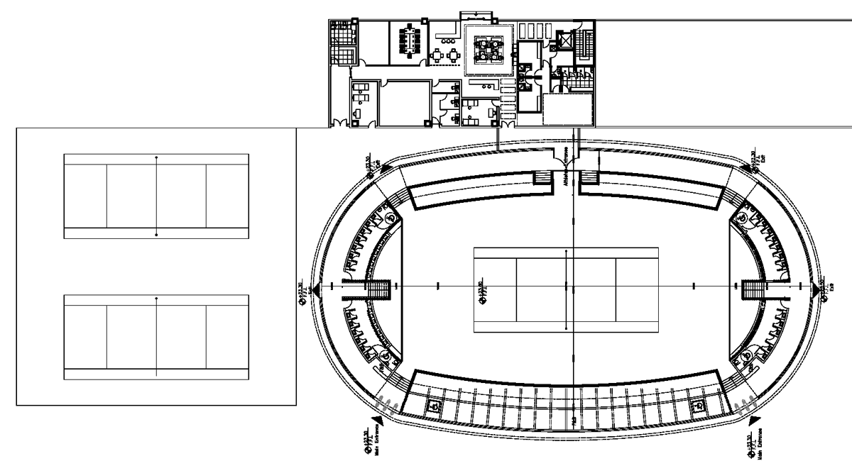 Ground Floor Plan of Iranmall Tennis Court