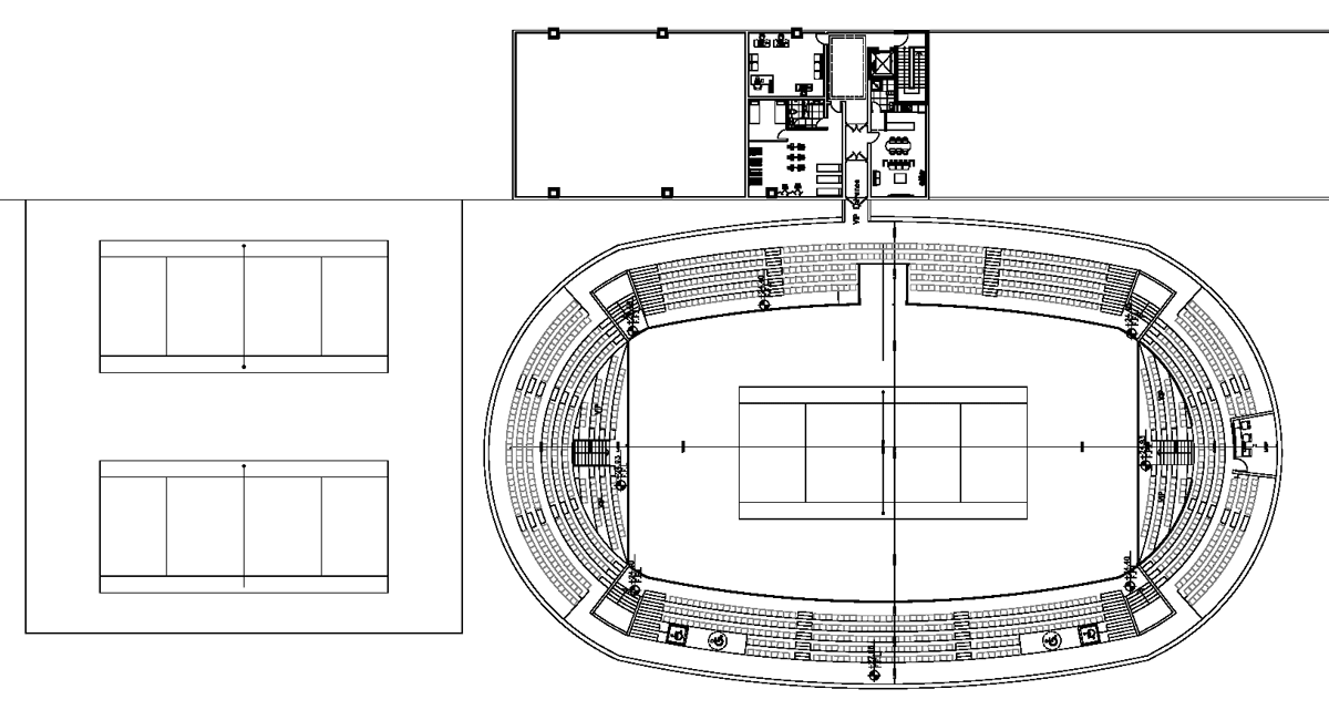 First Floor Plan of Iranmall Tennis Court