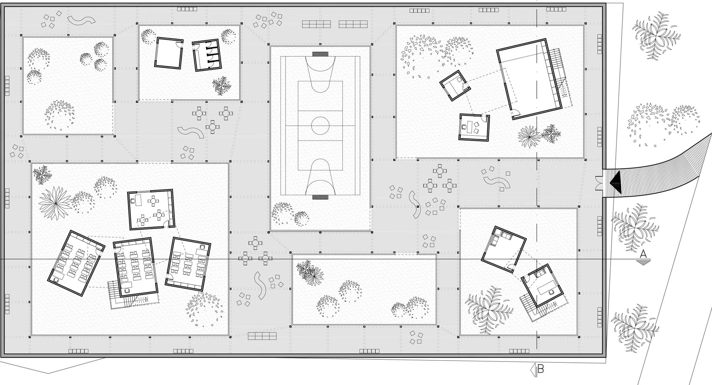 Ground Floor Plan of jiroft Elementary School