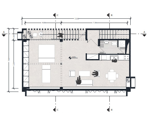 First Floor Plan of Makran Housing
