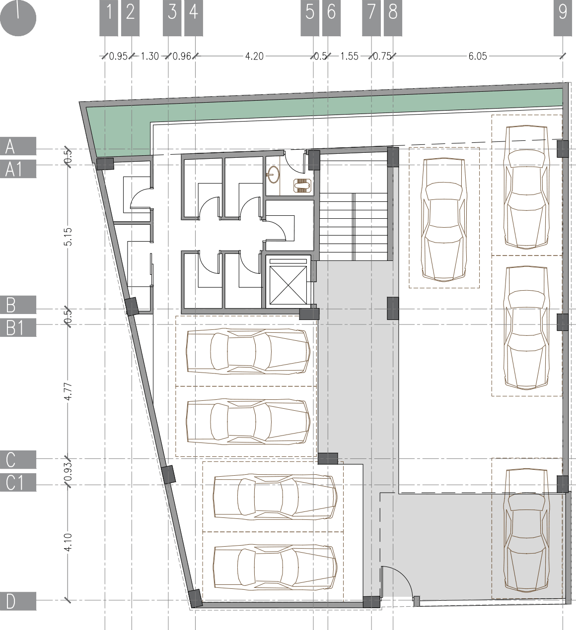 ground floor plan, apartment in 104 st