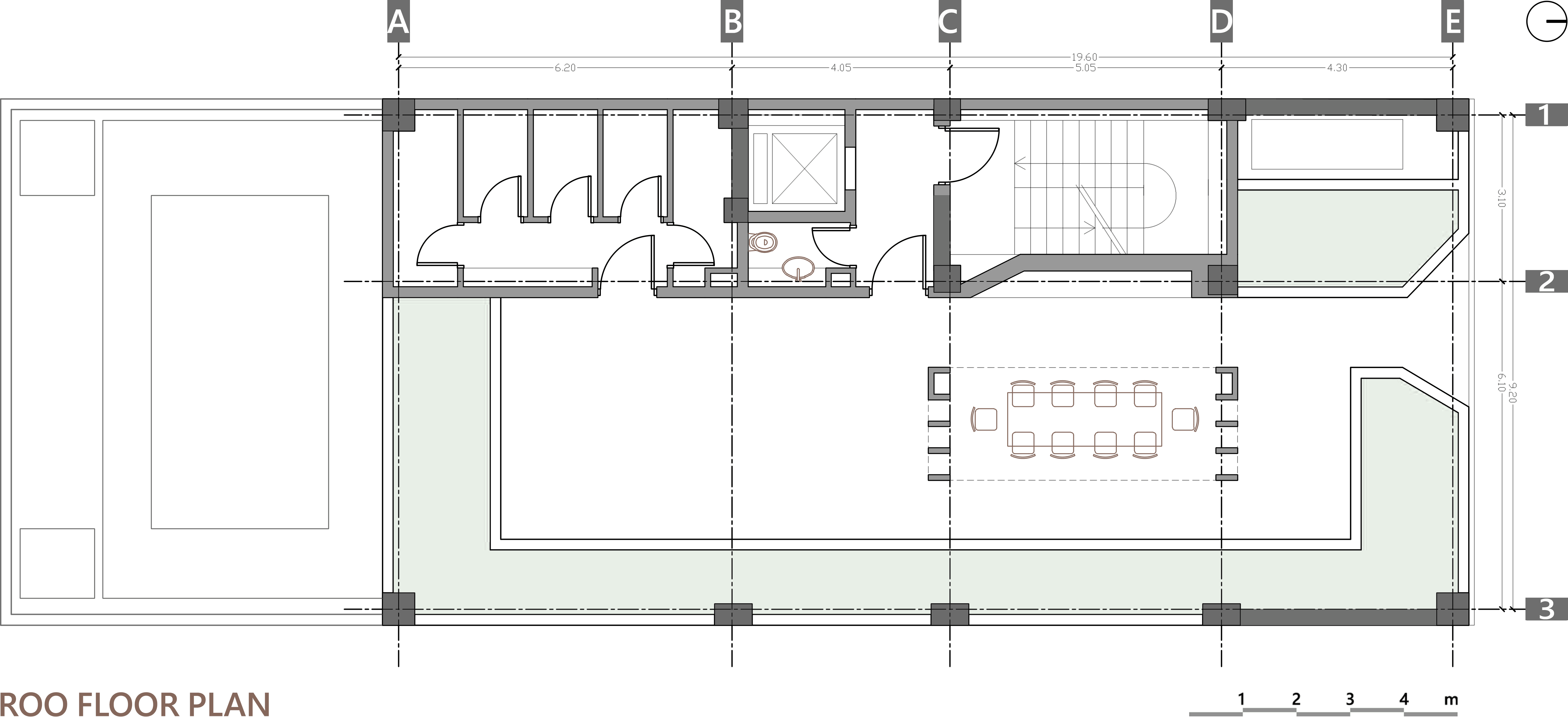 roof floor plan, 93 st. residentail aratment
