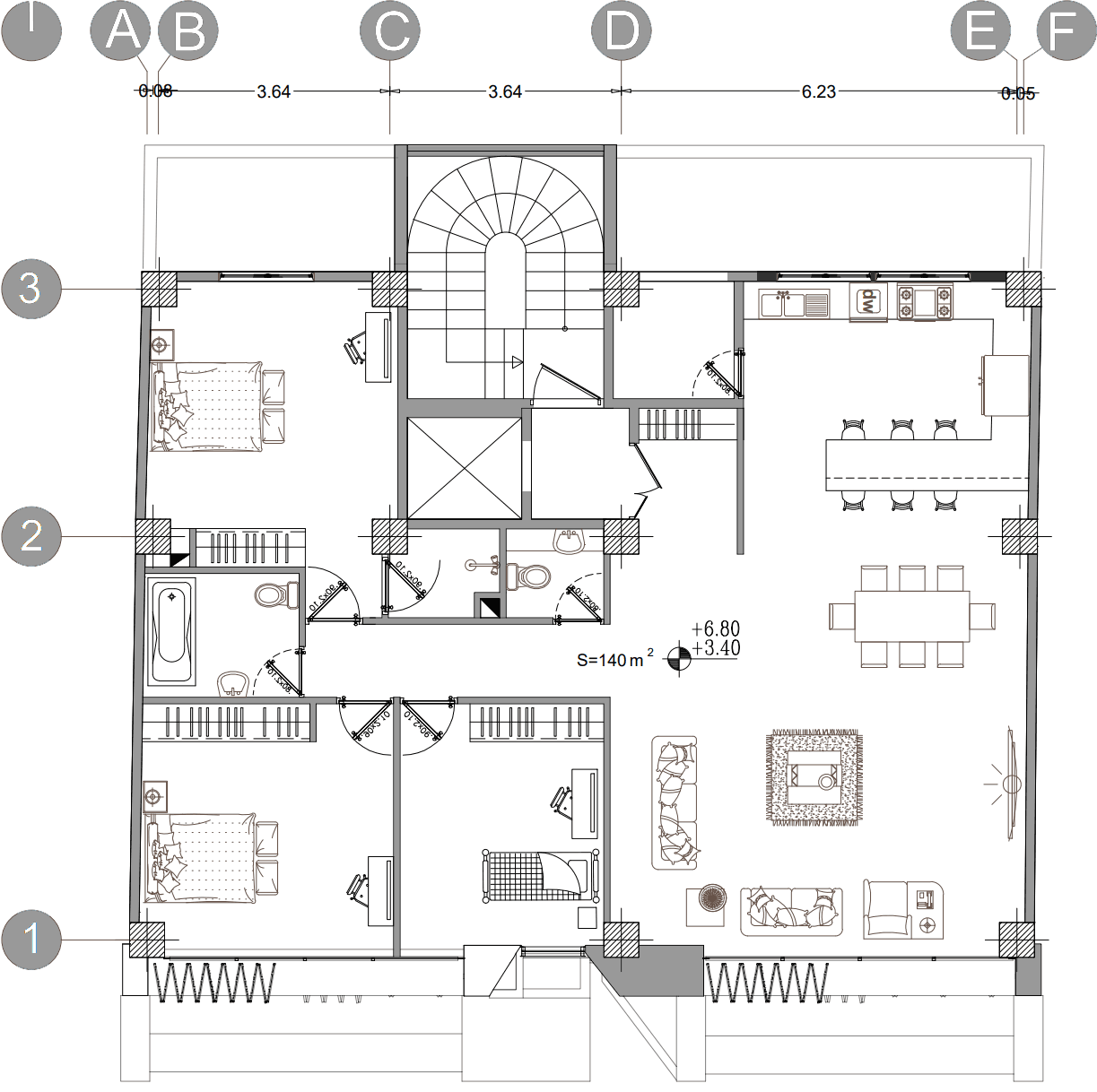floor plan, an apartment in lahijan