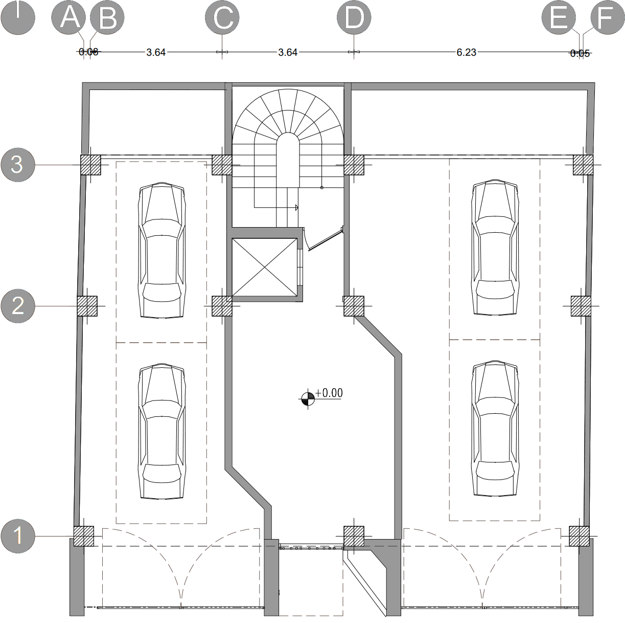 ground floor plan, an apartment in lahijan