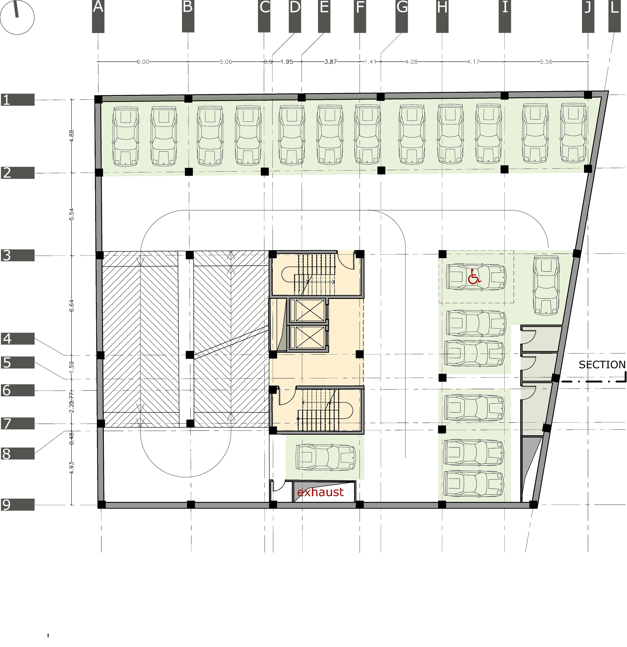 -4 & -3 & -2 floor plan