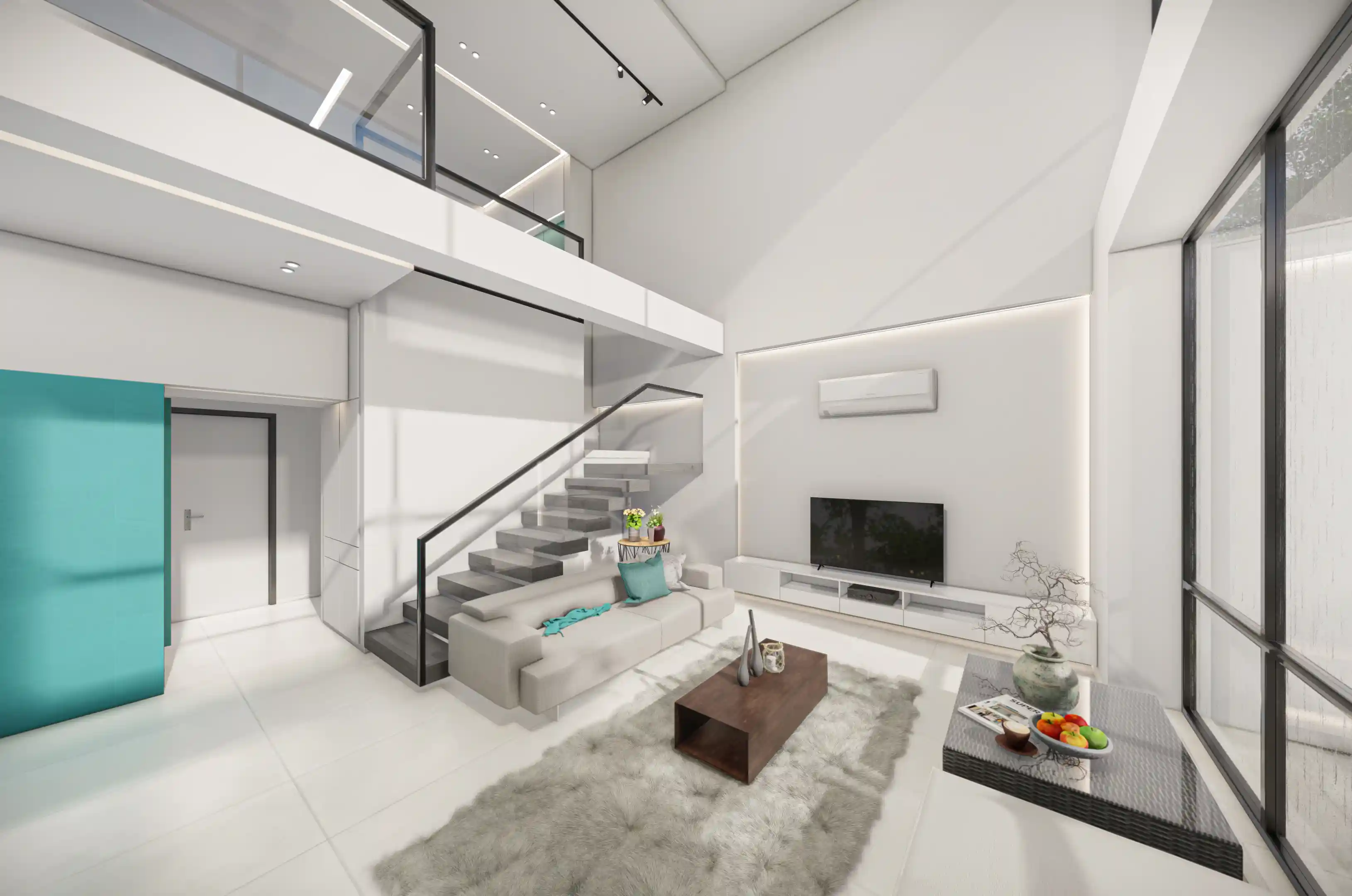 render interior 2, ground floor, a villa near a neighbour