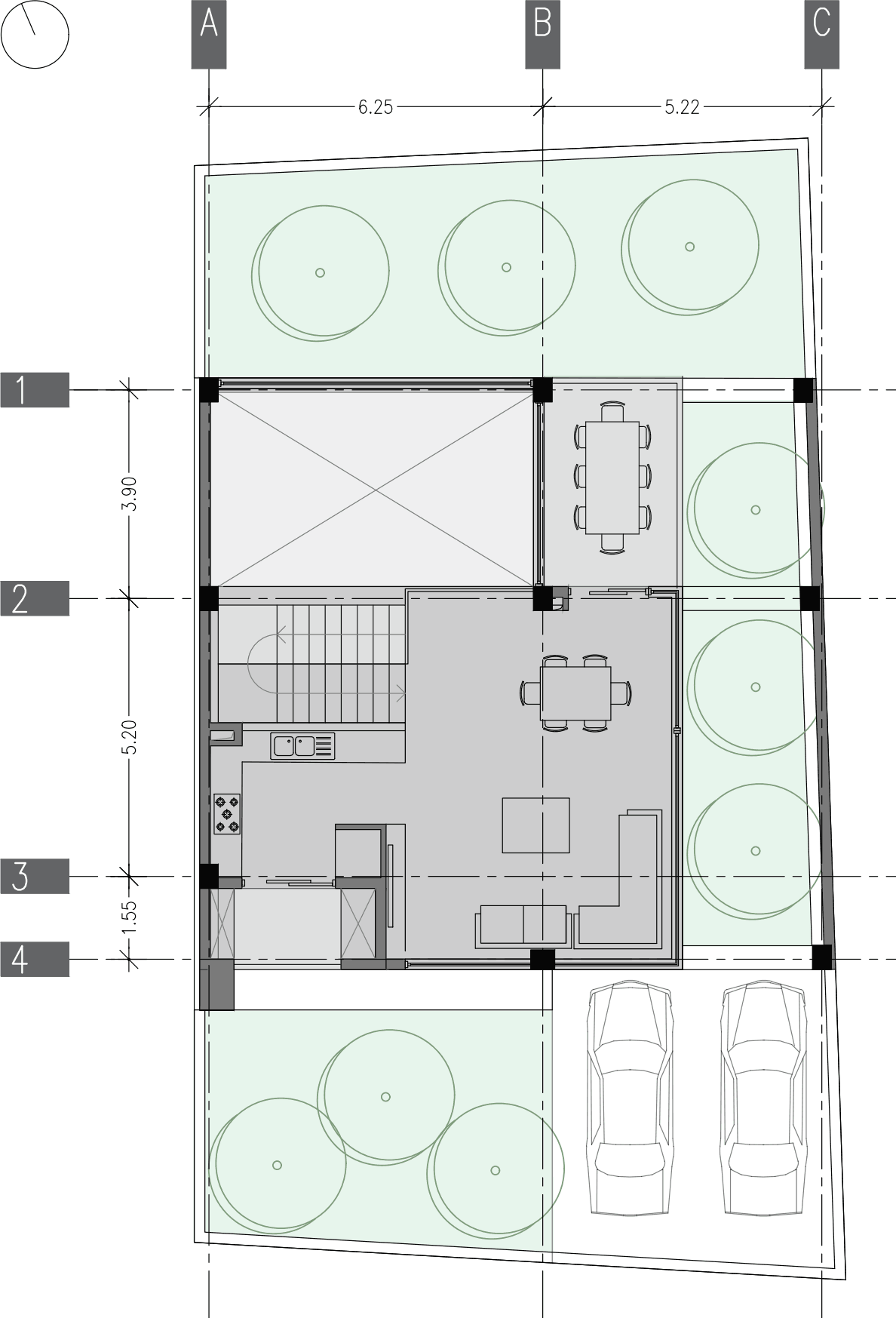 first floor plan , a villa near a neighbour