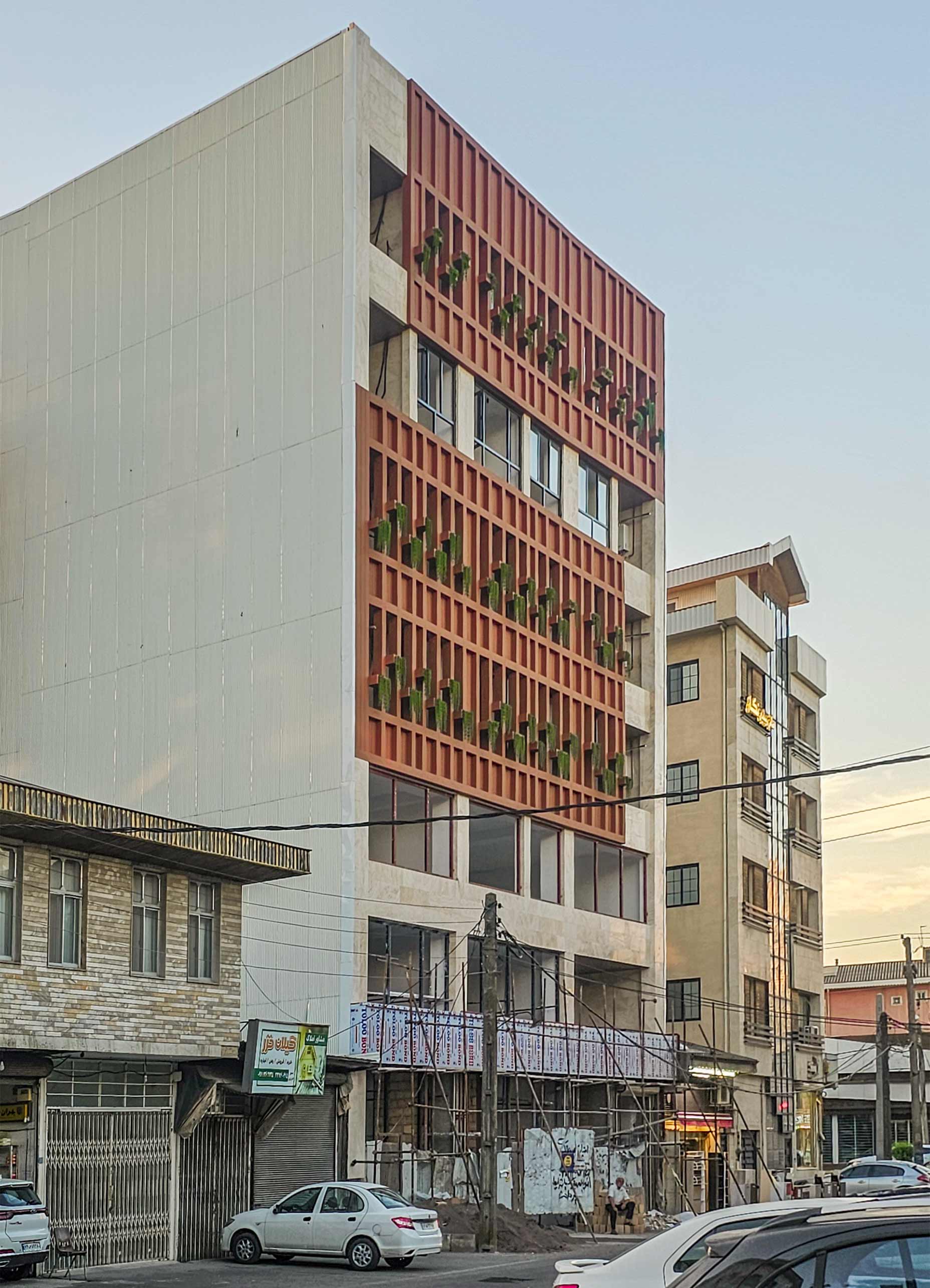constructed, facade design of Guilan Nezam T.A.M