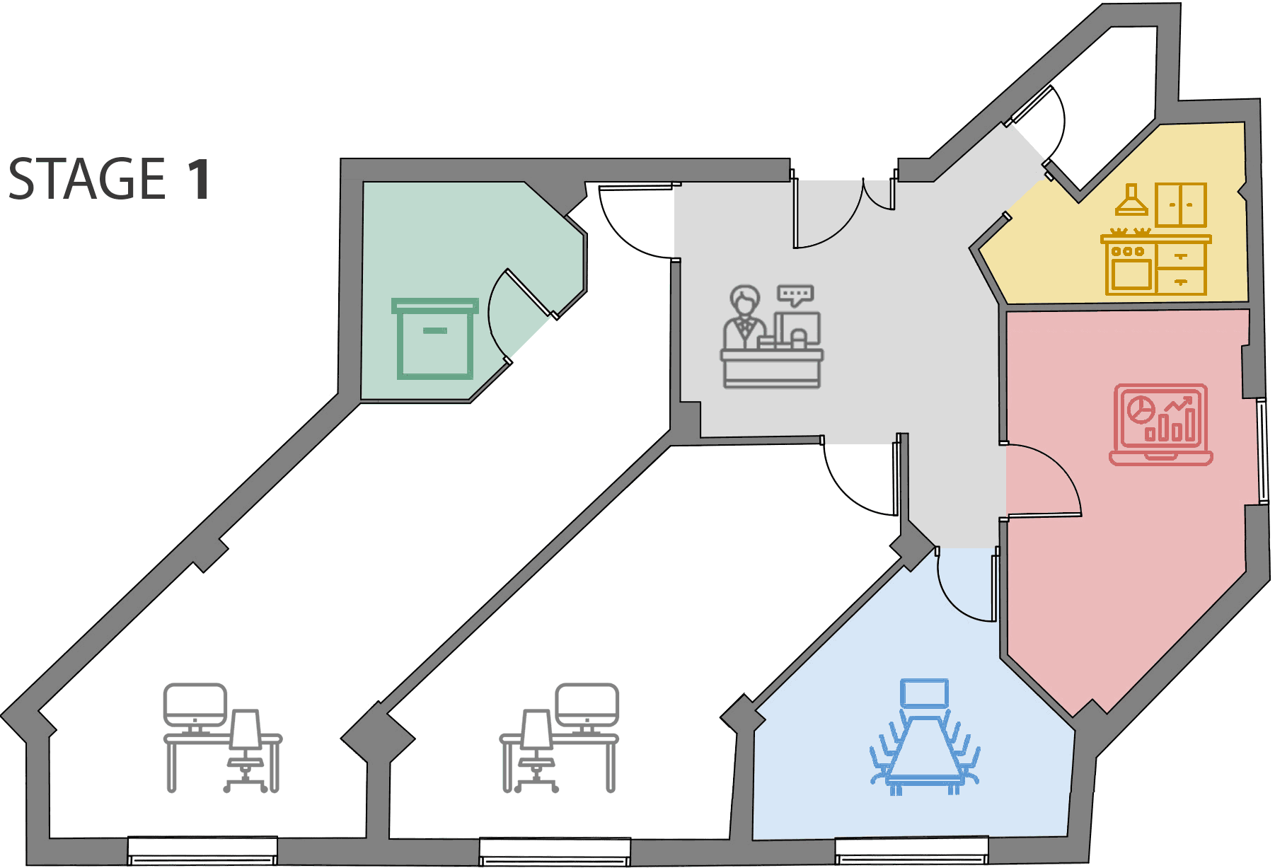 Conceptual Layout Plan, It Bazzar company office Interior design