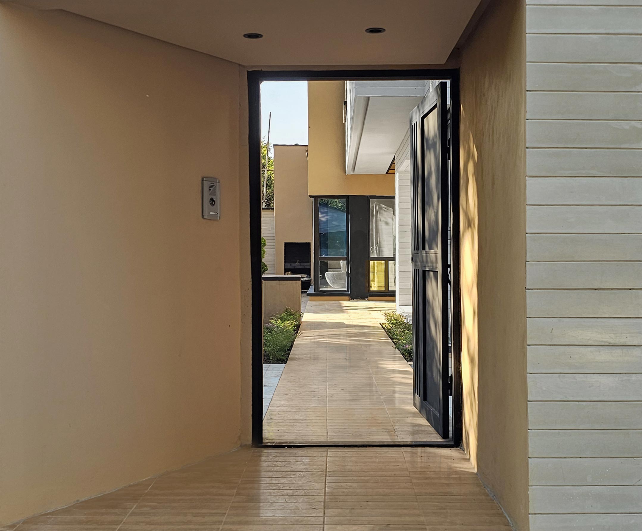 main entrance door, Two Regions, a Villa.. An interwoven house