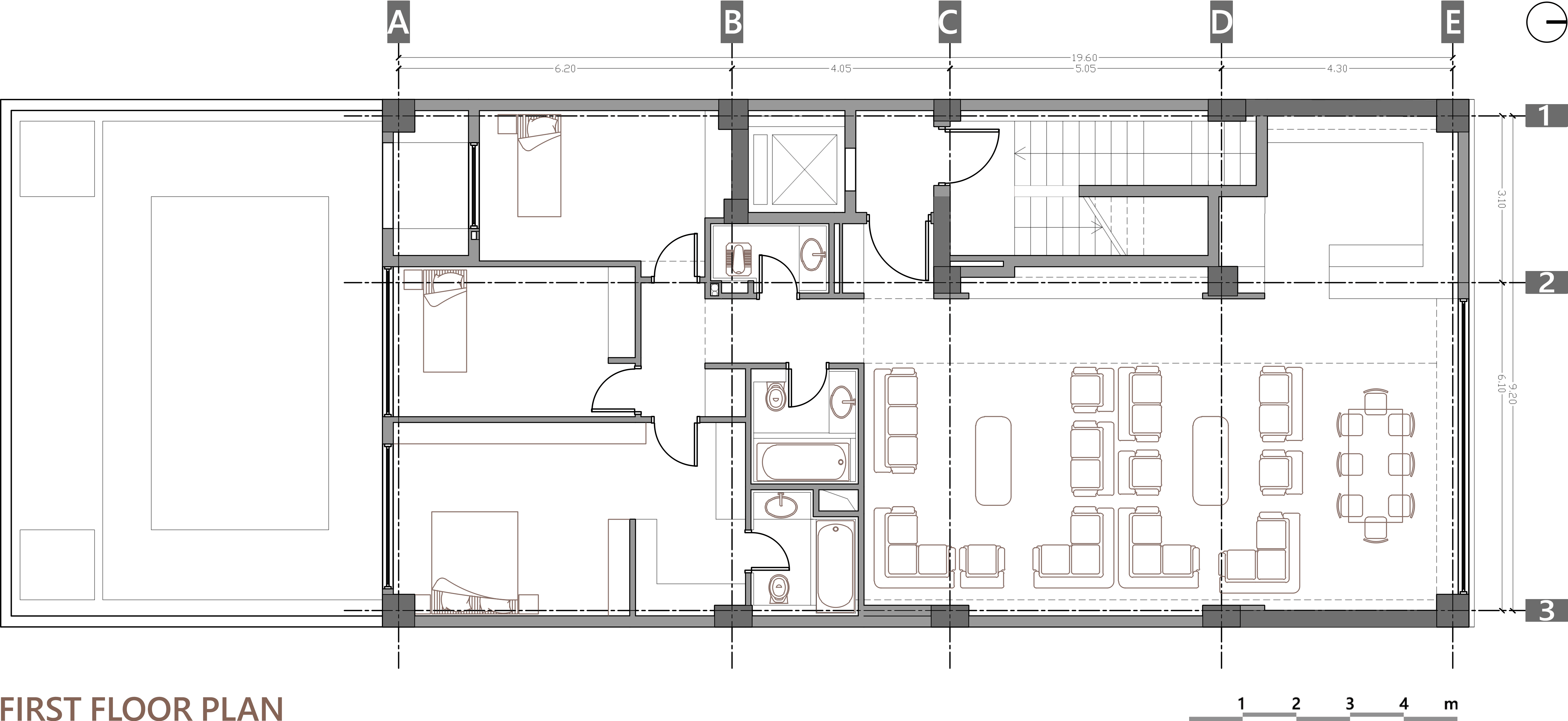 first floor plan, 93 st. residentail aratment